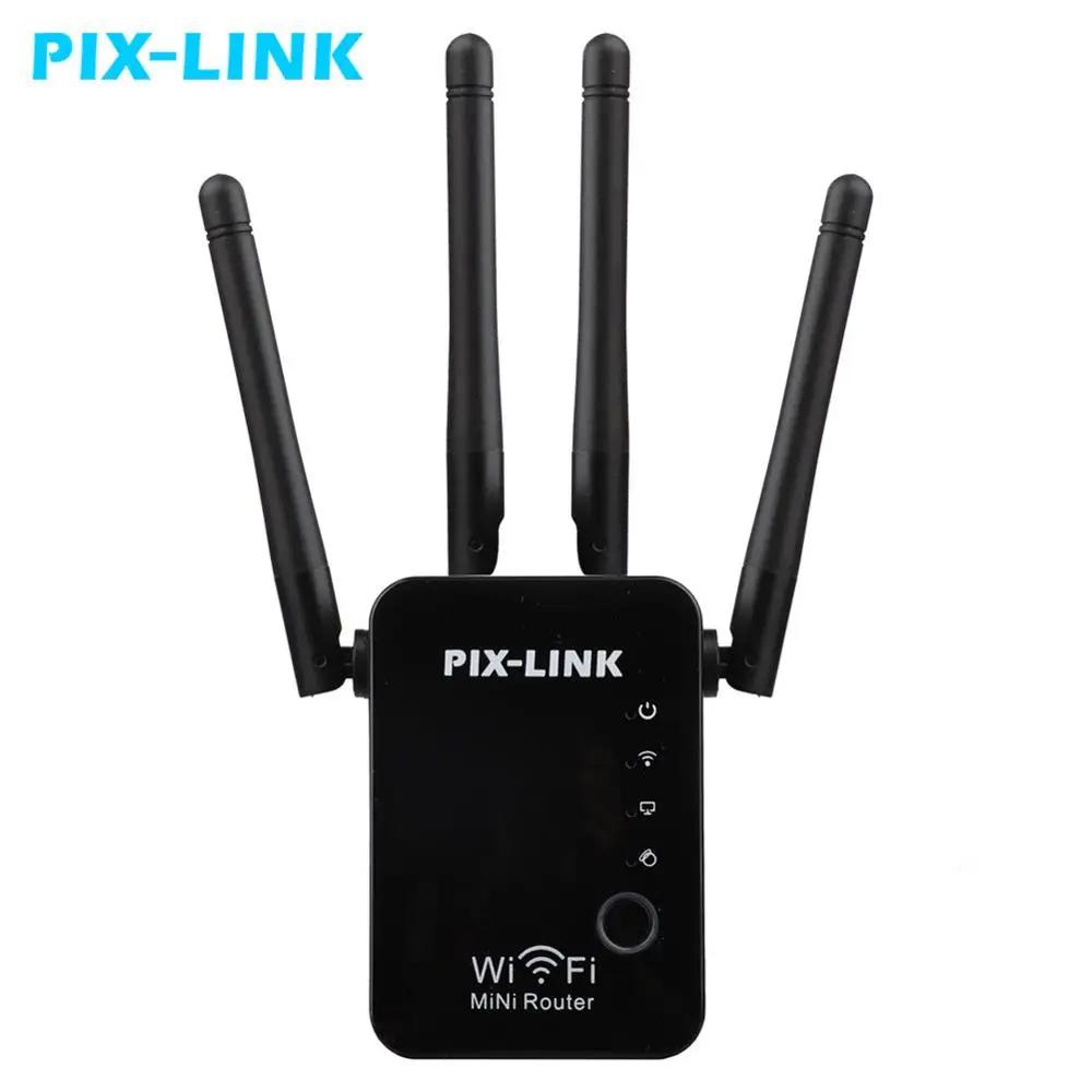 PIXLINK WiFi ߰ 300Mbps  Rourter/ Booster/AP Ʈũ  Ȯ  Power Extender Roteador 2/4Antenna